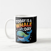 Mug Today Is A Whale Day Cute Cartoon Ocean Animal Wat (Gauche)