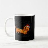 Mug Toddler Long Hair Dachshund Through Snow Christmas (Gauche)