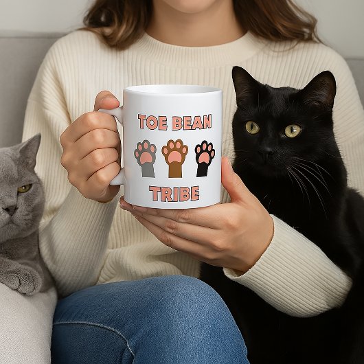Mug Toe Bean Tribe Cute Cat Kawaii