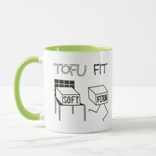 Mug Tofu Fit Funny Running Tofu Soy thème (Gauche)