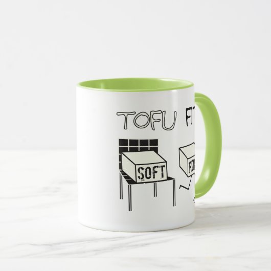 Mug Tofu Fit Funny Running Tofu Soy thème (Devant droit)