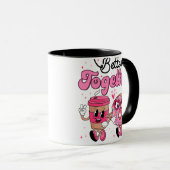 Mug Together Coffee & Donut Valentine Design • Cute Ka (Devant droit)
