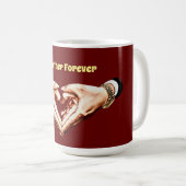 Mug Together Forever couples mains en forme de coeur (Devant droit)
