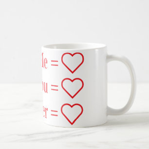 Mug Toi + Moi = ❤️ Conception d'amour romantique per