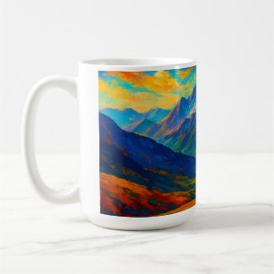 Mug Toile aquarelle Forêt émeraude