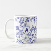 Mug Toile bleue et blanche de Jouy Fête des mariées (Gauche)