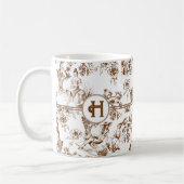 Mug Toile Brown et blanche de Jouy Fête des mariées Ca (Gauche)