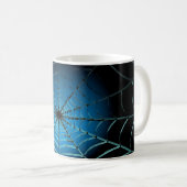 Mug Toile d'araignée bleu cool (Devant droit)
