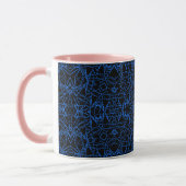 Mug Toile d'araignée moderne abstraite noire lignes bl (Gauche)