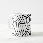 Mug Toile d'araignée noir et blanc (Devant gauche)