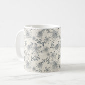 Mug Toile de Jouy botanique oiseaux campagne rustique (Devant gauche)