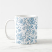 Mug Toile-de-jouy Chinoiseries Blue Floral Pattern (Gauche)