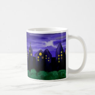 Mug Toile de la ville de ciel nocturne