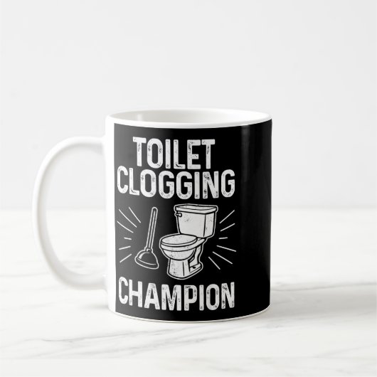 Mug Toilet Clogging Chamon Funny Graphic Toilet Cloggi (Gauche)
