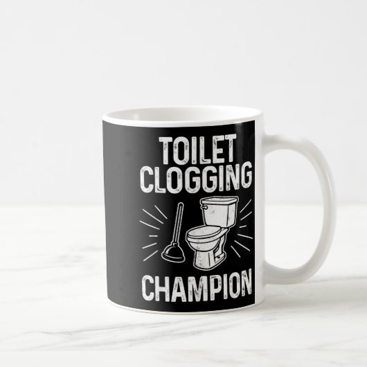 Mug Toilet Clogging Chamon Funny Graphic Toilet Cloggi (Droite)