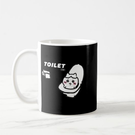 Mug Toilet Time Chikawa Meme Tee  (Gauche)