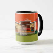 Mug Toit à papillon Maison moderne du milieu du siècle (Devant droit)