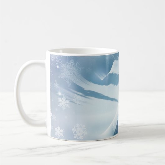 Mug Toit enneigé dans une forêt (Gauche)