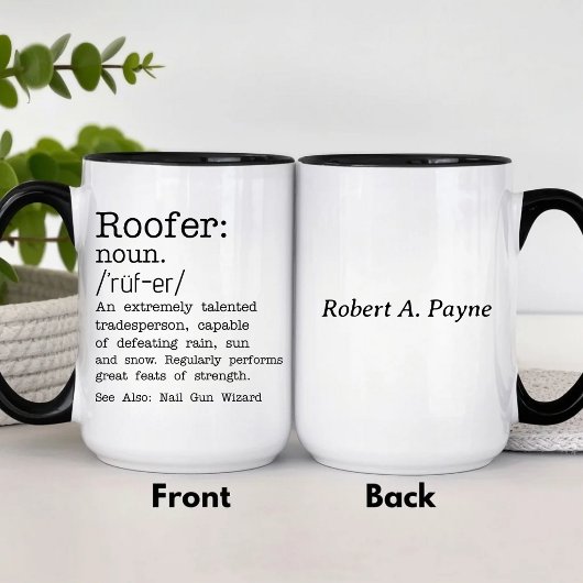 Mug Toiturier Personnalisé Drôle