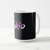 Mug Tokio violet et blanc (Devant droit)
