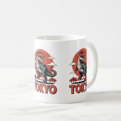 Mug Tokyo Dinosaur - Retro T-Rex Japon (Devant droit)