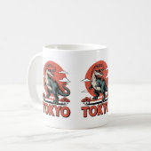 Mug Tokyo Dinosaur - Retro T-Rex Japon (Devant gauche)
