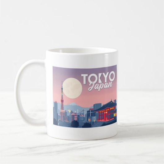 Mug Tokyo Japan Pastel Voyage Design (Gauche)