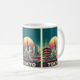 Mug Tokyo Japon Voyage RETRO cadeaux de cartes magnifi