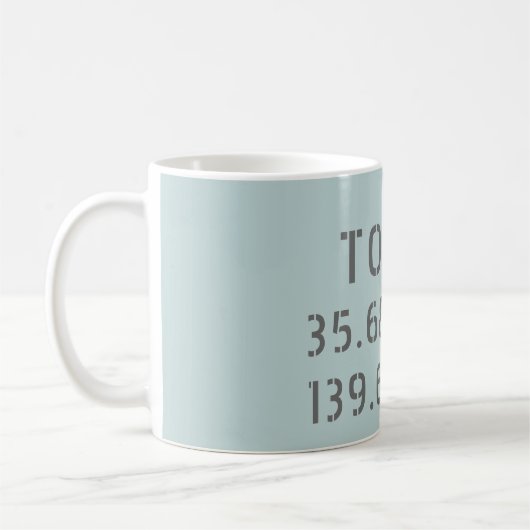 Mug Tokyo Latitude & Longitude (Gauche)