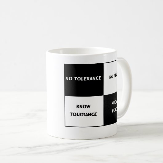 Mug tolérance = paix (Devant droit)