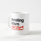 Mug Tolérer le racisme est du racisme (Devant gauche)