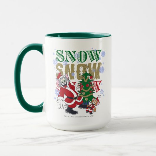 Mug Tom et Jerry Santas By The Tree (Gauche)