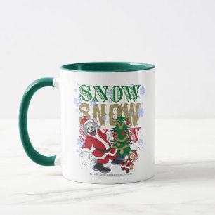 Mug Tom et Jerry Santas par l'arbre
