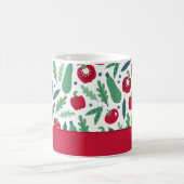Mug Tomate et concombre Motif végétal w Nom Rouge (Centre)