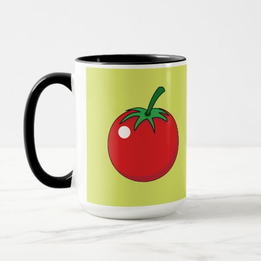 Mug Tomate rouge | Ajouter votre nom ou votre texte (Gauche)