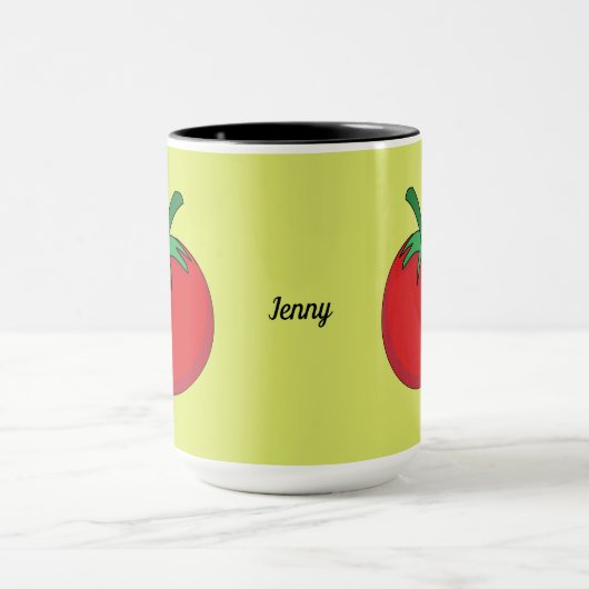 Mug Tomate rouge | Ajouter votre nom ou votre texte (Centre)