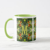 Mug Tomates Cerises à Monogramme Personnalisé Initial (Gauche)