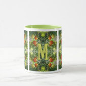 Mug Tomates Cerises à Monogramme Personnalisé Initial (Centre)