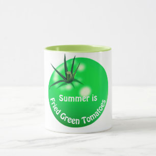 Mug tomates poêlées de tomates vertes mignonnes ét