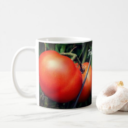 Mug Tomates rouges Nature Personnalisée (Avec donut)