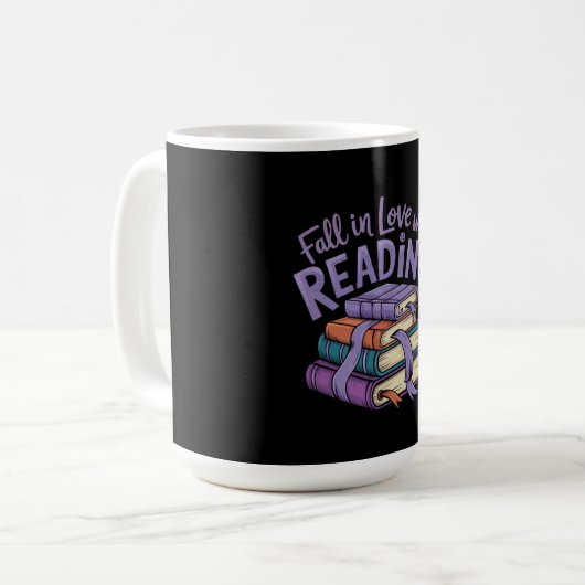 Mug Tomber dans l'amour avec la lecture Livres cosy Vi (Devant gauche)