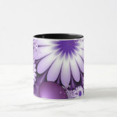 Mug Tomber dans l'amour Fleurs Abstraites et Coeurs Fr (Centre)