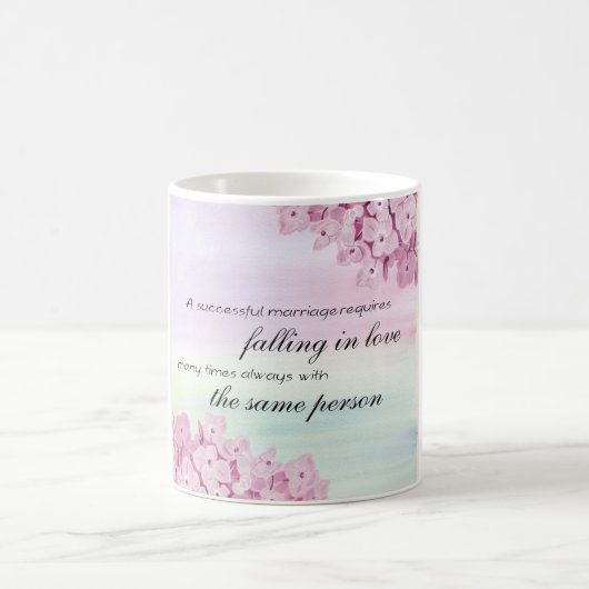 Mug Tomber dans une citation d'amour (Centre)