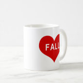 Mug TOMBER Red Love Heart (Devant droit)