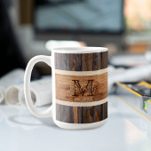 Mug Tonage en bois rustique Brown
