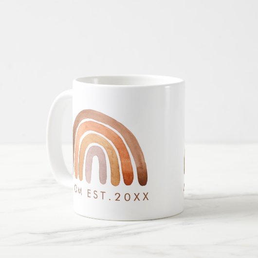 Mug Tone Terme Boho Rainbow Maman (Devant gauche)