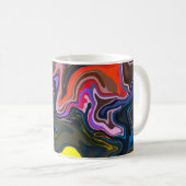 Mug Tons Abstraits gras avec des tons terre et vibrant (Devant droit)
