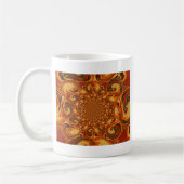 Mug Tons Abstraits orange, marron et vert (Gauche)