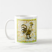 Mug Tons beige et noir Mosaïque poulet Art (Gauche)