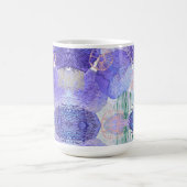 Mug Tons de lavande et de fleurs Abstraites vertes (Centre)